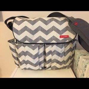 Skip Hop signature messenger diaper bag